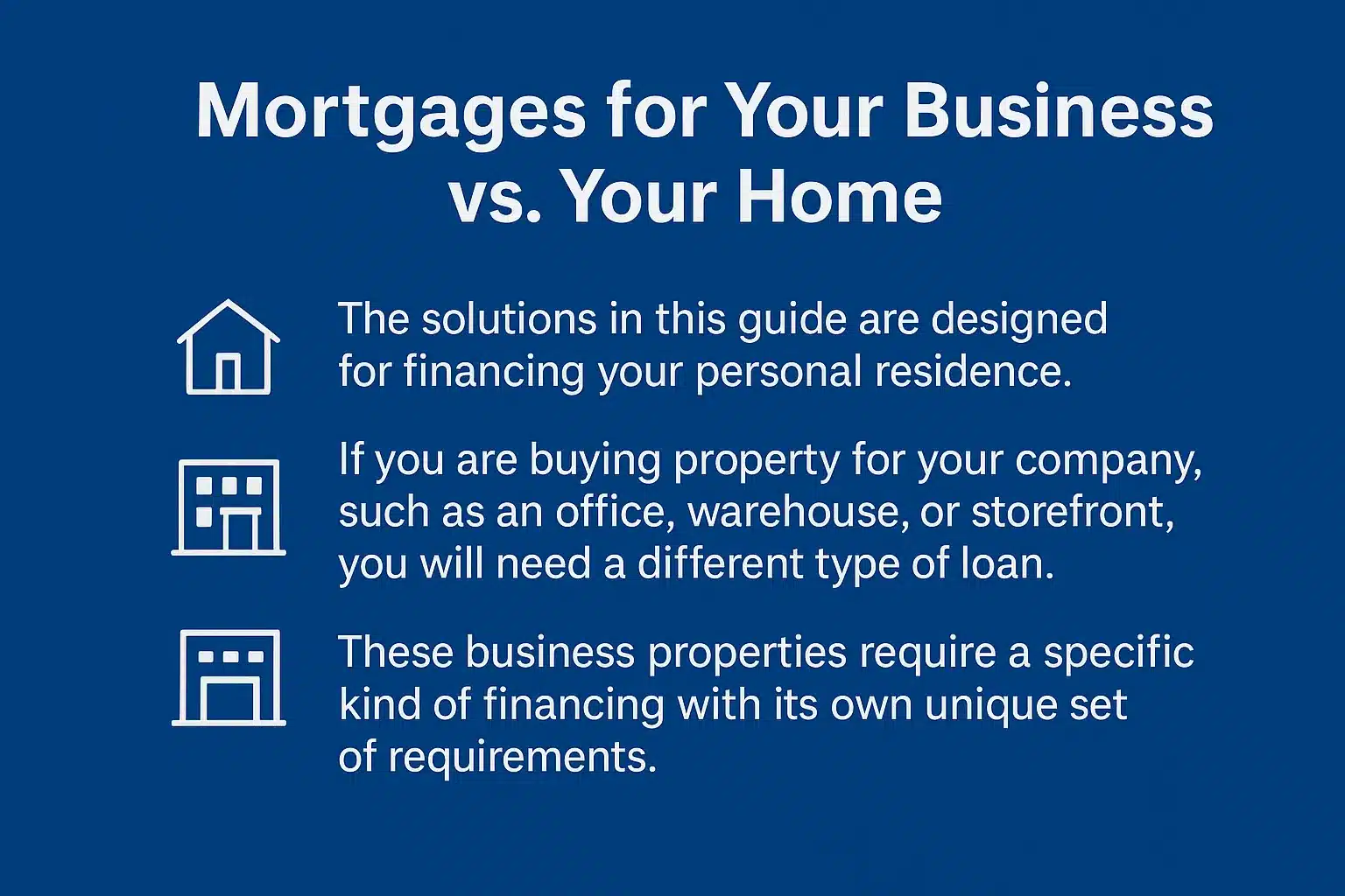 Mortgages for Your Business vs. Your Home