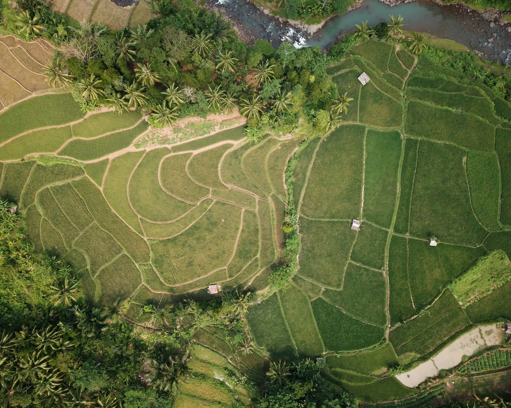 Aerial view of a vacant land parcel in British Columbia prepared for financing review