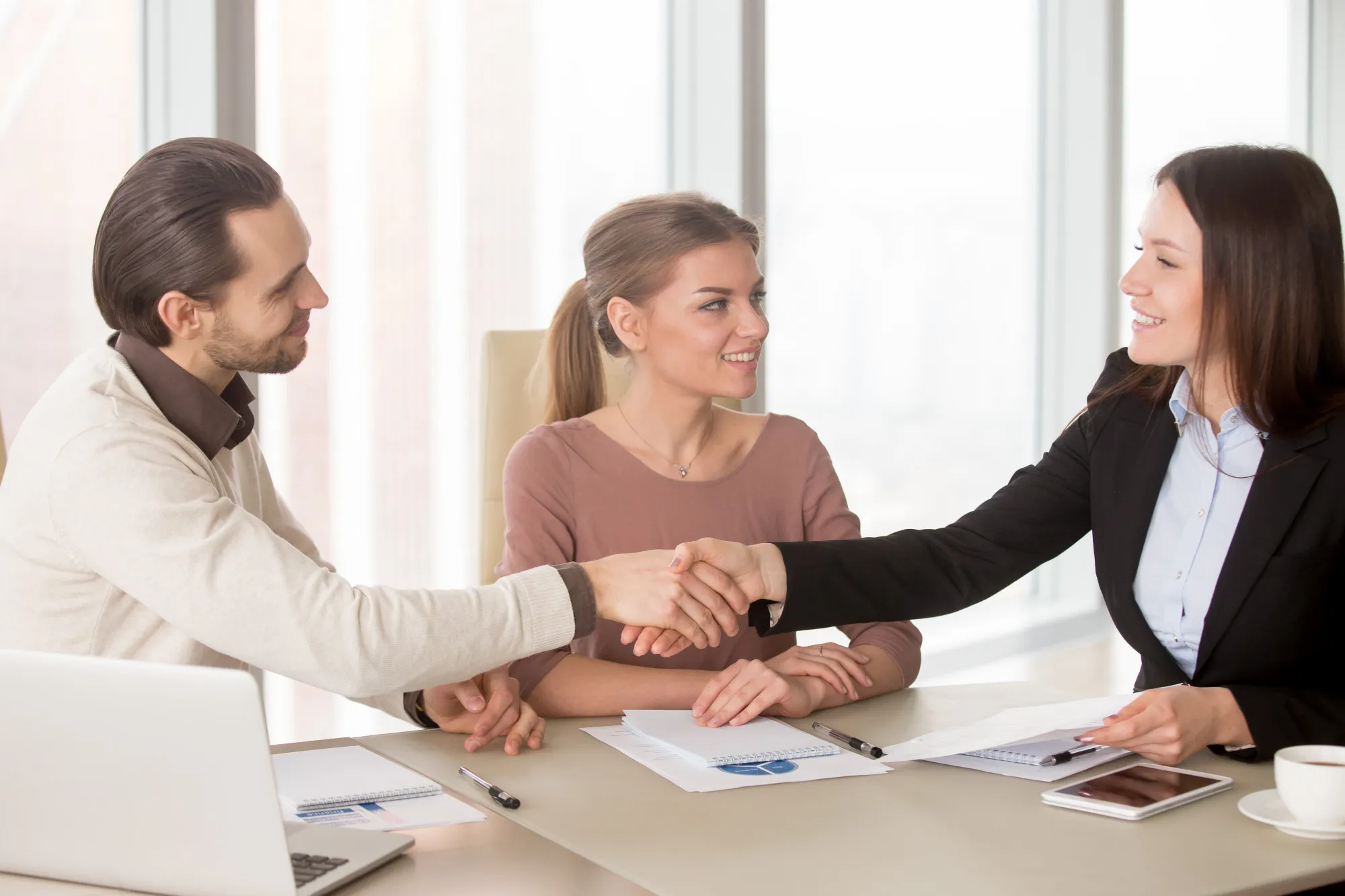 Coquitlam property owners discussing a private mortgage structure