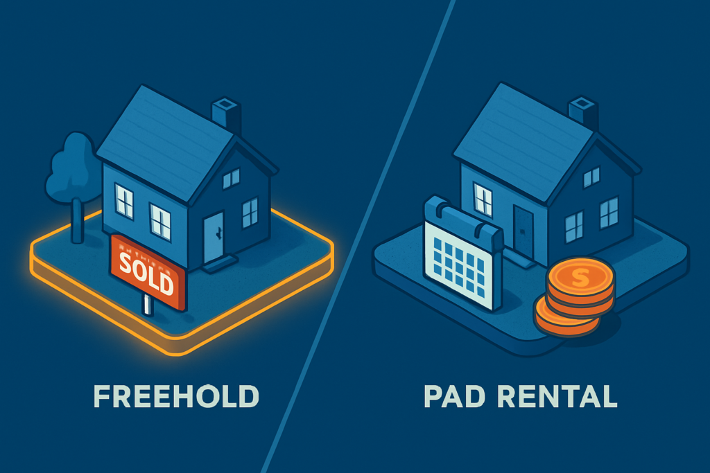 pad rental vs freehold comparison