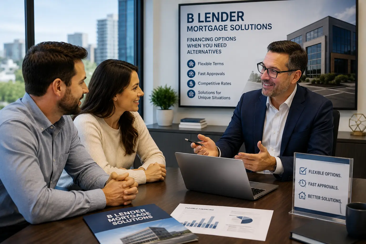 BC borrowers meeting with a broker to compare alternative mortgage options